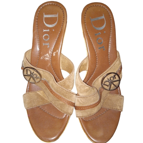 Dior Brown and Tan Heels - Picture 5 of 6